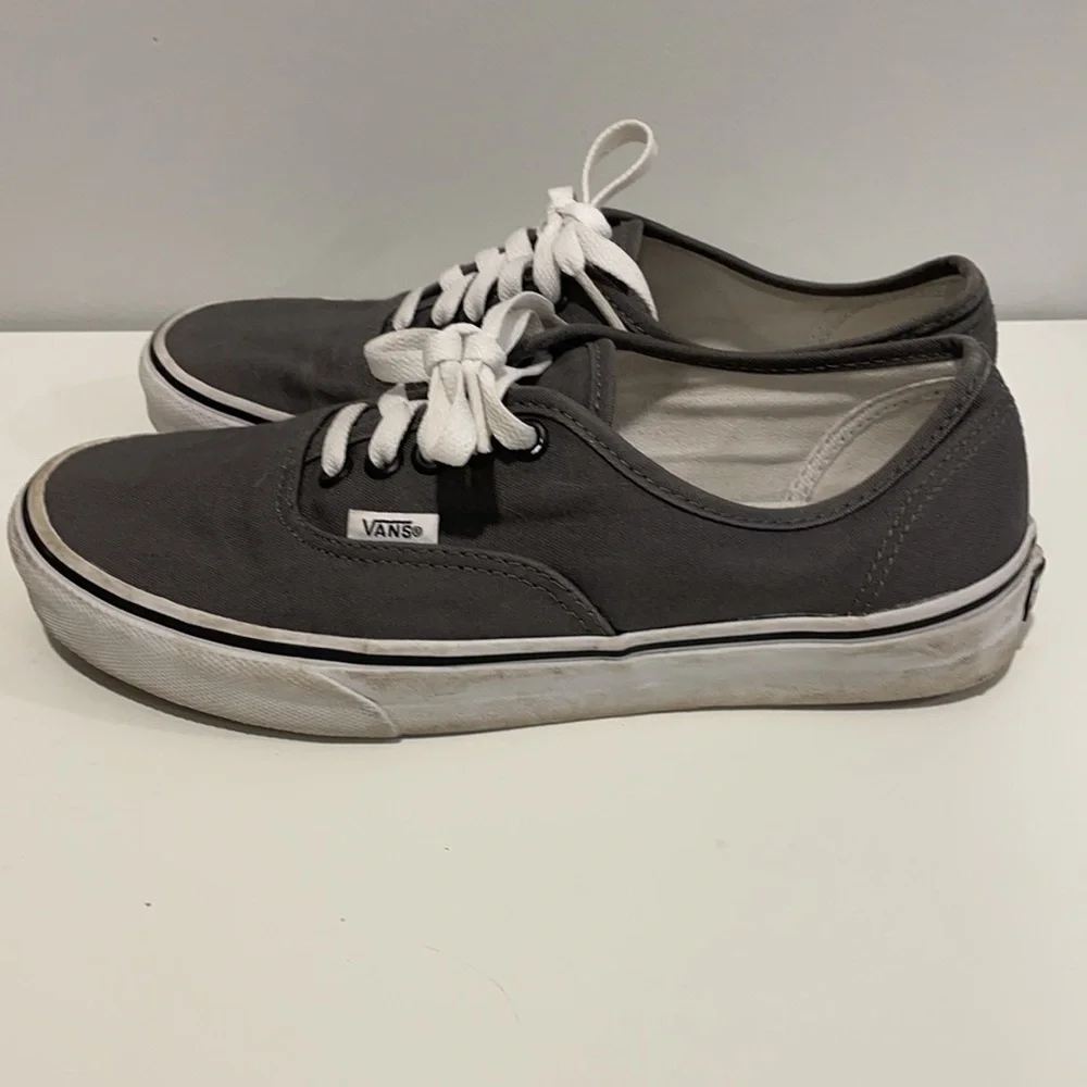 Vans Gray Canvas Low-Top Sneakers